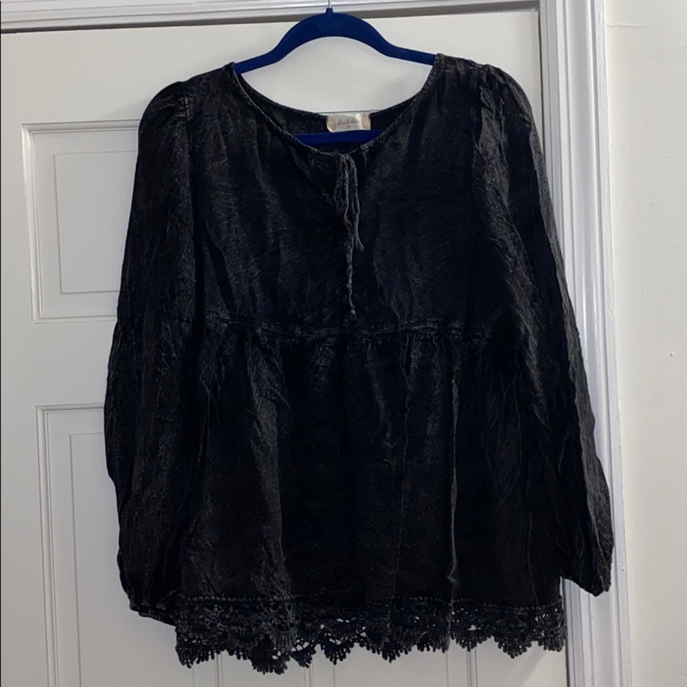 Charcoal Gray Altar’d State Babydoll Top